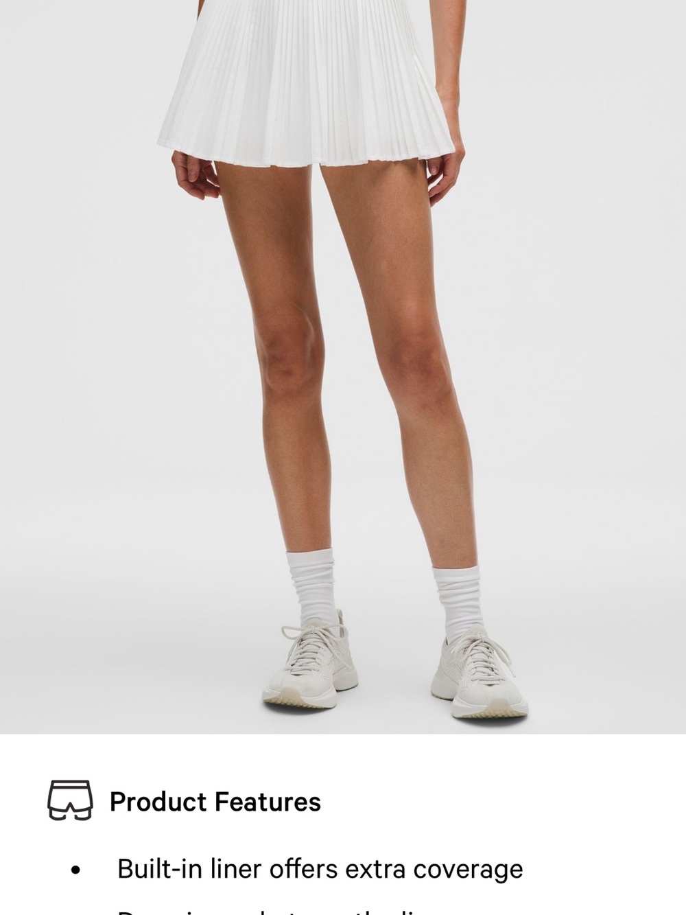Lululemon RePleat High-Rise White Pleated Tennis Skirt - Picture 8 of 11